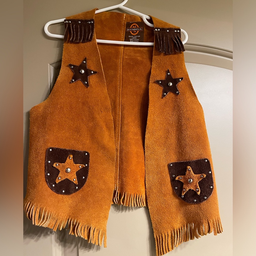 Kids Real leather vest